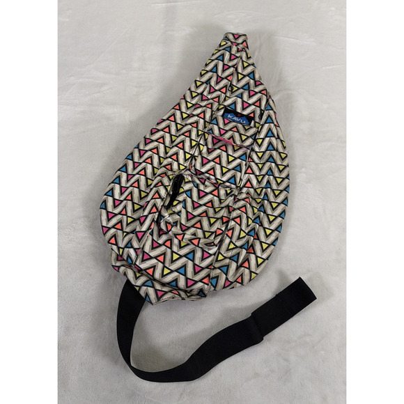 Kavu Handbags - KAVU Rope Sling Bag Backpack Multicolor Geometric Triangle Outdoor Hiking Travel